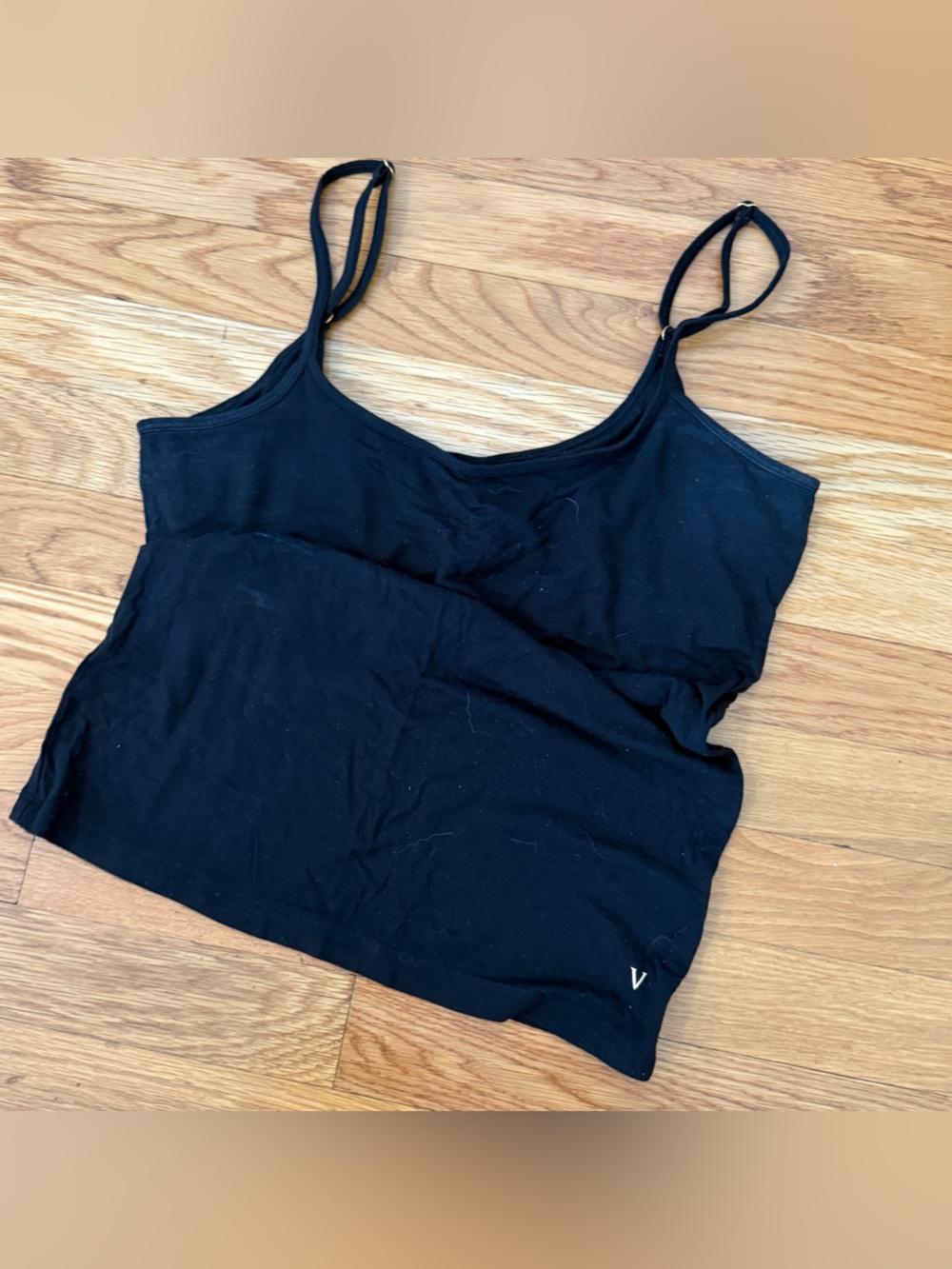 Victoria’s Secret Black Modal Cami Tank Top Adjustable Straps